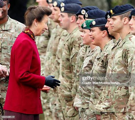 74 Princess Anne Princess Royal Presents Medals To Royal Logistics