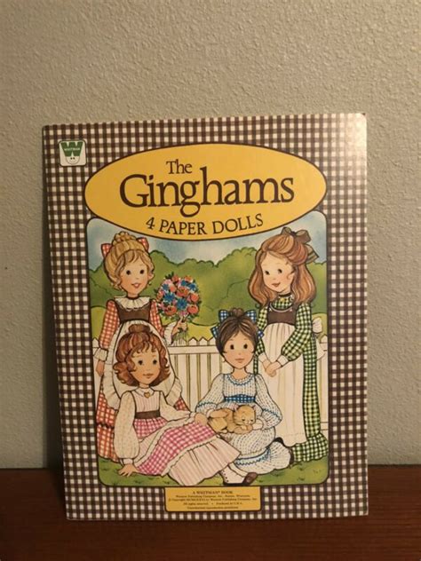 New The Ginghams 4 Paper Dolls Whitman 1976 Sarah Katie Carrie Becky Unused Antique Price