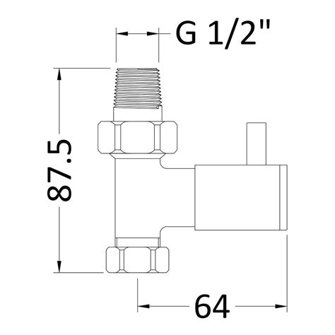 Hudson Reed Round Minimalist Straight Radiator Valves Pair Chrome