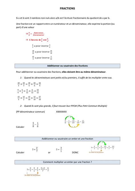 Cours Fraction Me Pdf