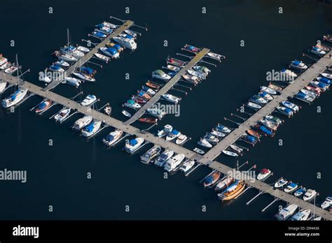 A Marina Aerial View Sweden Stock Photo Alamy