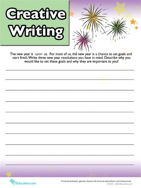 New Years Writing Prompt | PDF