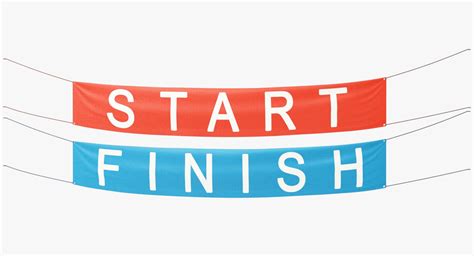 Start finish banners 3D - TurboSquid 1230444