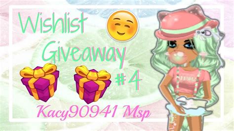 Wishlist Giveaway 4 Youtube