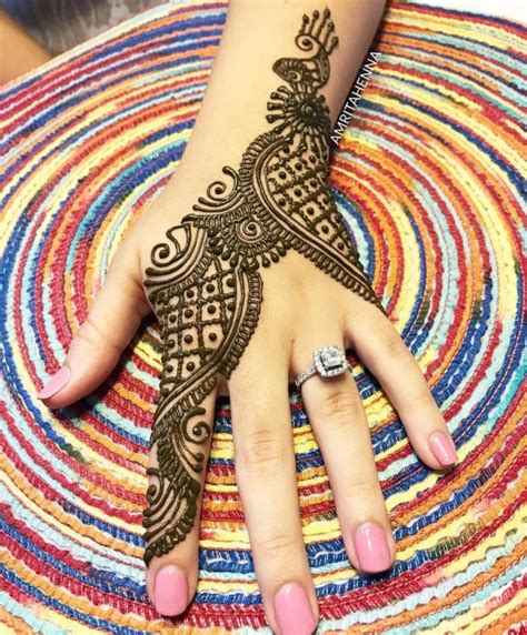 Simple Arabic Mehndi Designs For Left Hand Back Side