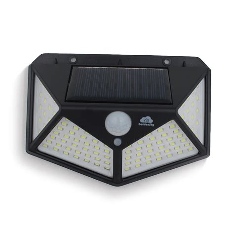 Lumin Ria Solar De Parede Refletor Led Sensor Presen A Movimento