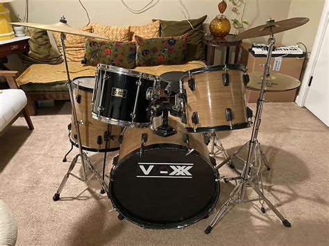 Tama Swingstar Drum Set Made In Japan S Woodgrain Wrap Reverb