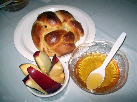 Rosh Hashanah Apples Honey and Challah Bread Photograph by Amy Hosp ...