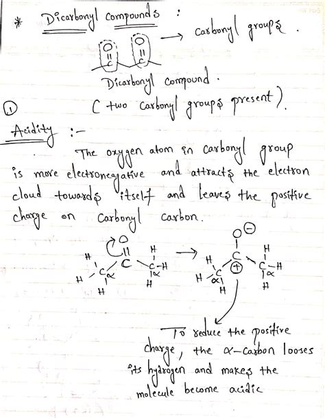 Solved 1 Three Important Concepts Of Dicarbonyl Compounds Are