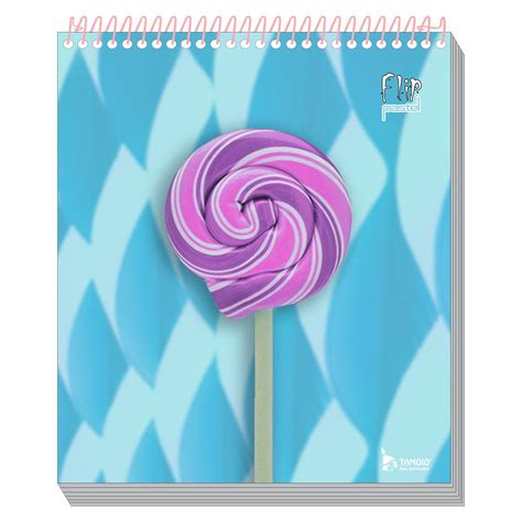 Caderno Universitário 1x1 CD 80 Folhas Flip Pastel Tamoio