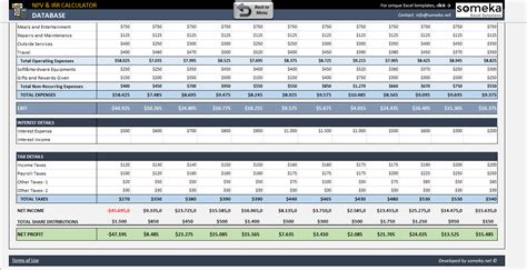 Npv Excel Template