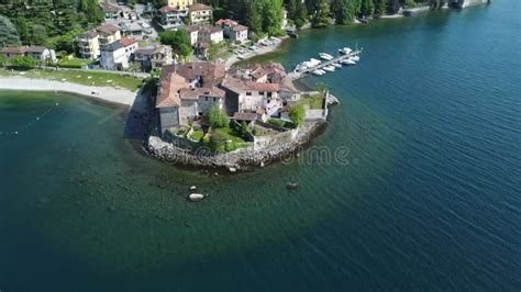 Aerial View Of Lierna A Village On Lake Como Stock Video Video Of