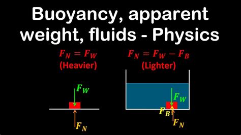 Buoyancy Apparent Weight Submerged Body Fluids Physics YouTube