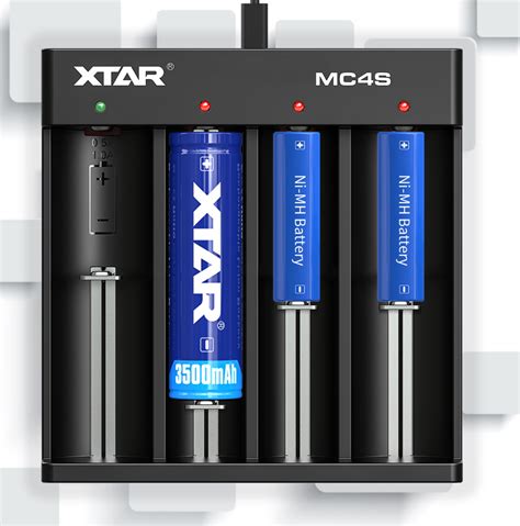 VOLTRONIC SHOP Xtar Charger MC4S intelligent LiIon Ladegerät mit USB