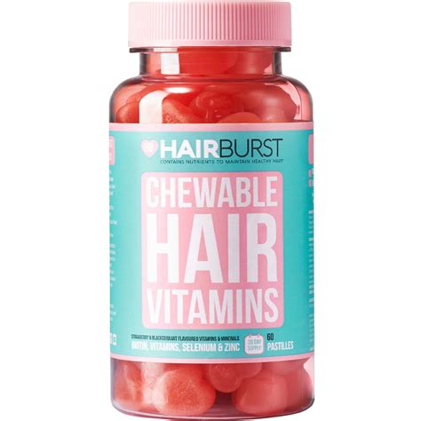 HAIR BURST Chewable Hair Vitamins - Hair Growth Supplements For Both ...