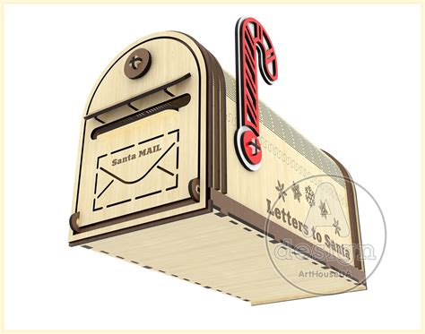 Letters To Santa Mailbox Svg File Laser Cutter Machines And Etsy