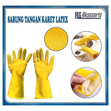 Jual Rgaksesoris Sarung Tangan Karet Latex Cuci Piring Sarung Tangan