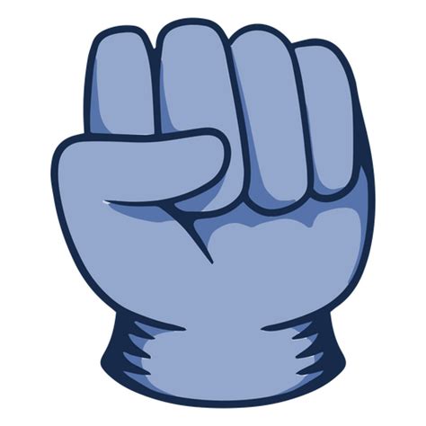 Blue Fist Resistance Icon PNG & SVG Design For T-Shirts