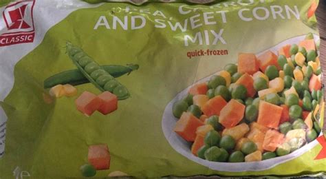 Pea Carrot And Sweet Corn Mix K Classic Kal Rie Kj A Nutri N