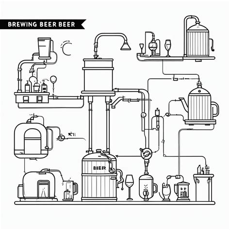 Beer Brewing Illustration Stable Diffusion Online