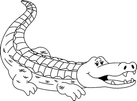 Alligator Clipart Black And White - 53 cliparts