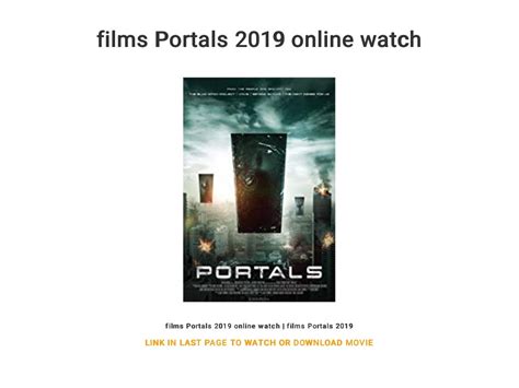 films Portals 2019 online watch