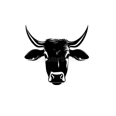 Black Angus Logo Design Template Cow Bull Logo Design Stock Vector