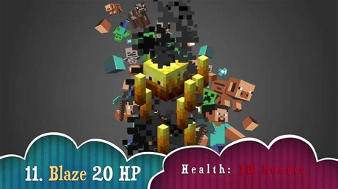 25 Minecraft Mobs Health Youtube