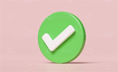 Marcas De Verificación 3d Icono De Símbolos De Marcas De Verificación