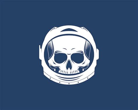 Cabeza De Calavera Con Ilustraci N De Vector De Casco De Astronauta