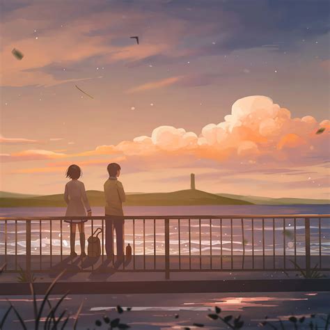 Download A Romantic Aesthetic Of Love Between A Couple In Anime