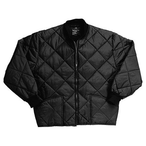 Rothco Quilted Jacket Black Diamond Flight Army Surplus Military Range