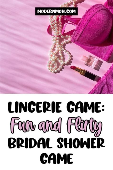 The Lingerie Game A Fun And Flirty Bridal Shower Game
