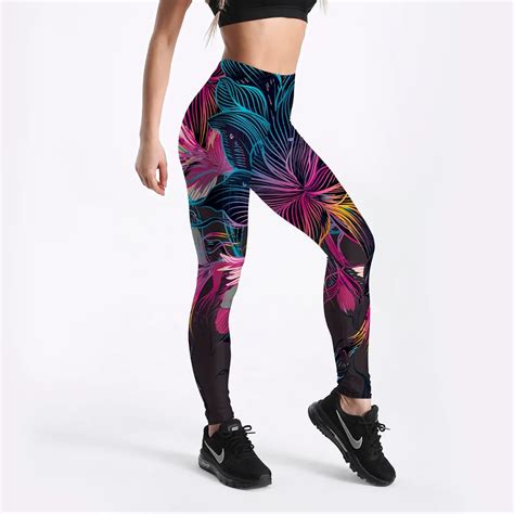 New Fitness Multi Striped Leggings For Women Plus Size S To 4xl 3d Printing Casual Workout Blue