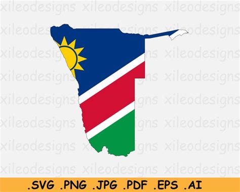 Namibia Map Flag SVG Namibian SVG Cricut Cut File Country | Etsy