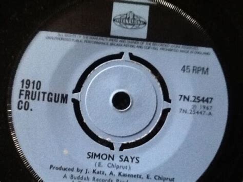 1910 Fruitgum Co Simon Says 1967 Pye Records Classic Hit Single Ebay