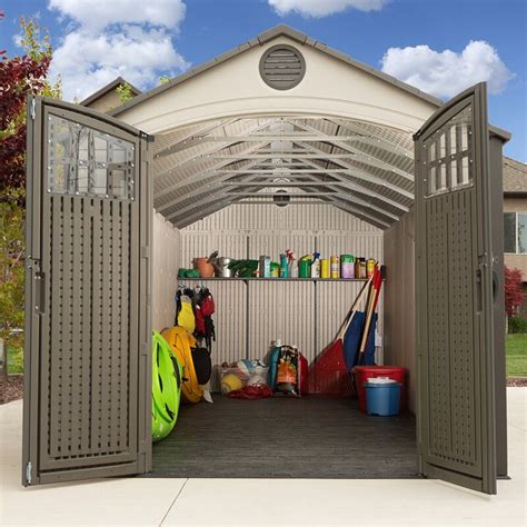 Lifetime 8 Ft W X 20 Ft D Plastic Storage Shed Reviews Plastic