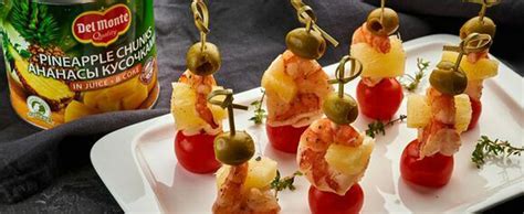 Del Monte France Recettes Canapé aux crevettes et à lananas