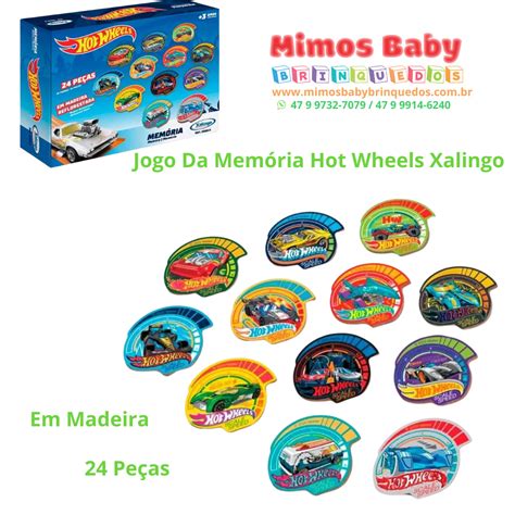 Jogo Da Mem Ria Hot Wheels Xalingo Madeira Pe As