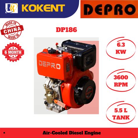 Depro Air Cooled Diesel Engine Dp186