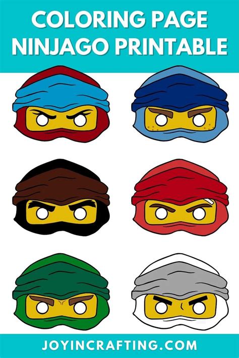 Ninjago Coloring Page Mask Printable Ninjago Coloring Pages Ninjago