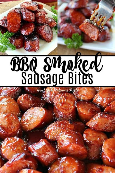 Bbq Smoked Sausage Bites Smoked Sausage Recipes Kilbasa Sausage Recipes Smoked Food Recipes