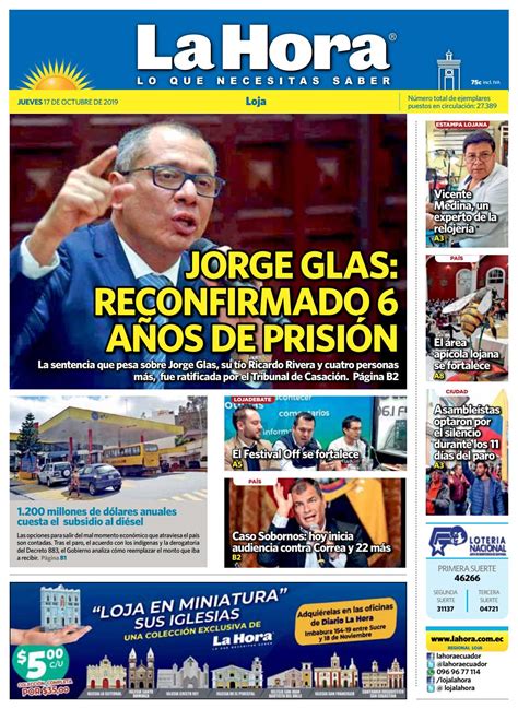 Diario La Hora Loja 17 De Octubre 2019 By La Hora Ecuador Issuu