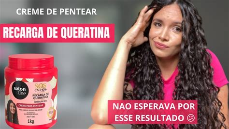 Testei O Creme Recarga De Queratina Salon Line YouTube