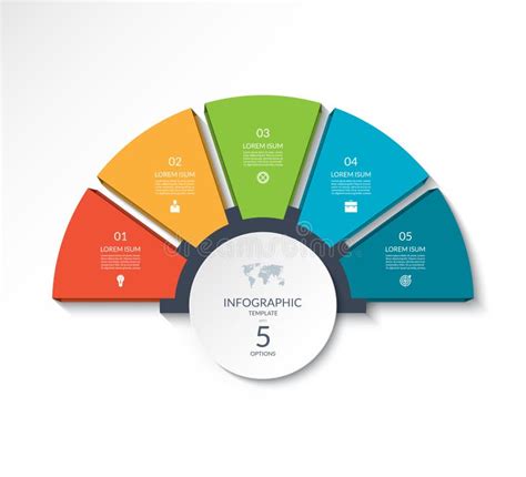 Circle Infographic Semi Stock Illustrations 323 Circle Infographic