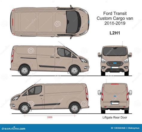 Ford Transit Custom Cargo Van L2H1 2018-2019 Editorial Stock Photo ...