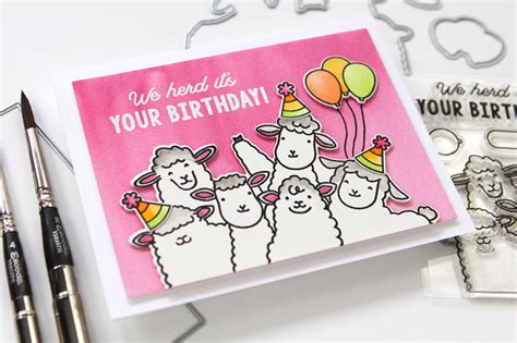 Waffle Flower Water Media Mat Card Project Video Hop Cz Design