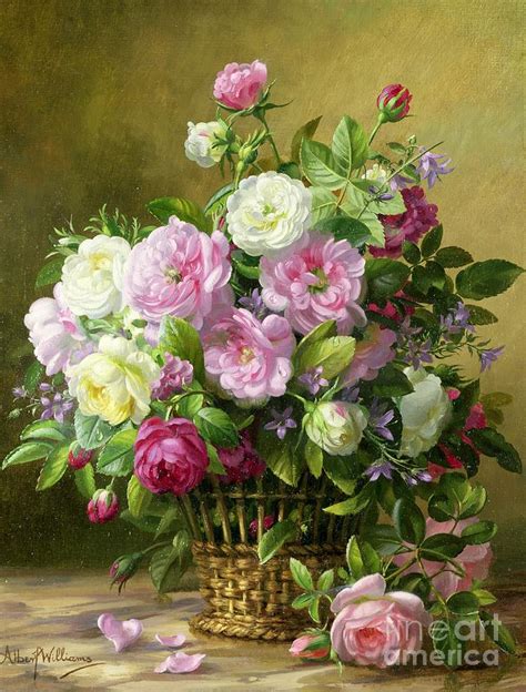 Roses Painting By Albert Williams Fine Art America