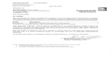 Pdf Saudi Aramco Approval Letters Welspun Middle East Pdfslidenet