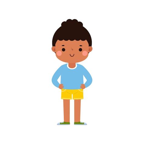 Niño feliz personaje de dibujos animados estilo plano lindo niño